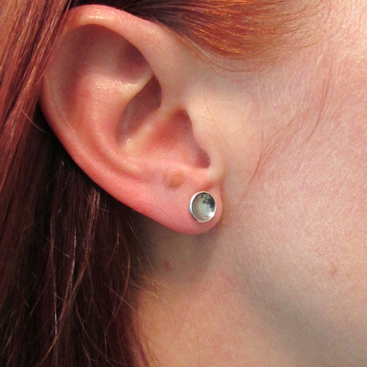 8mm Silver Cup Earrings - TheExCB