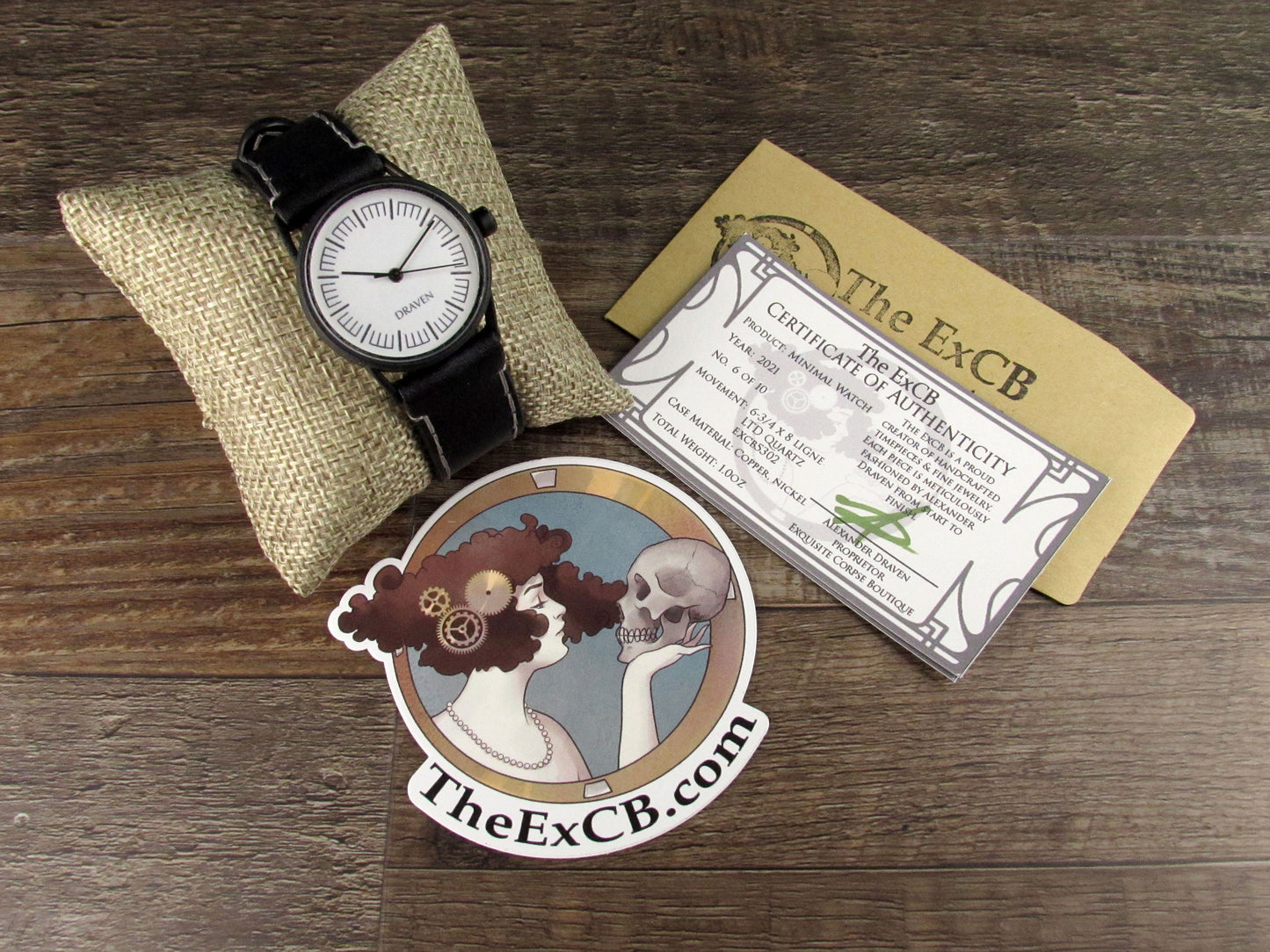 Reloj Monocromático Pequeño Correa Negra
