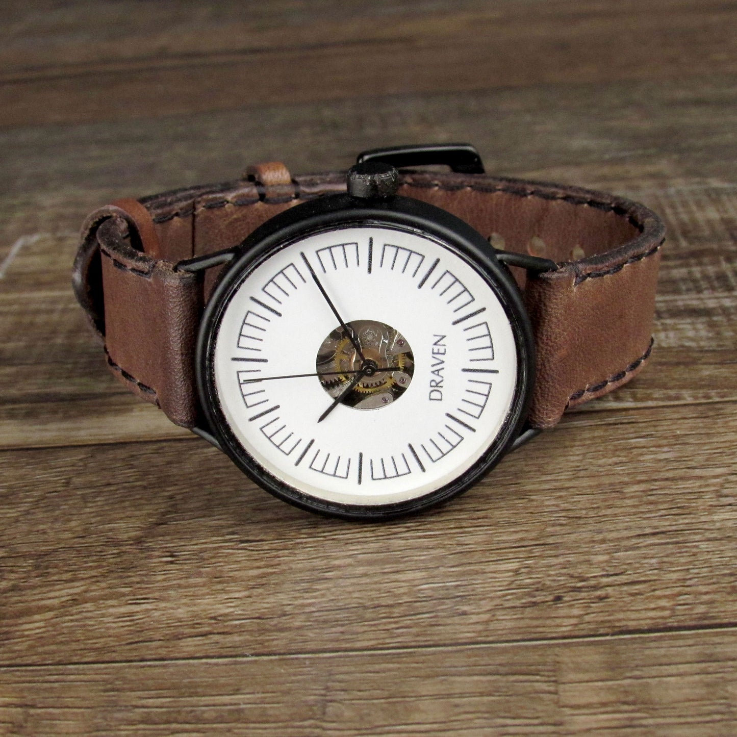 Monochromatic Watch Brown Strap