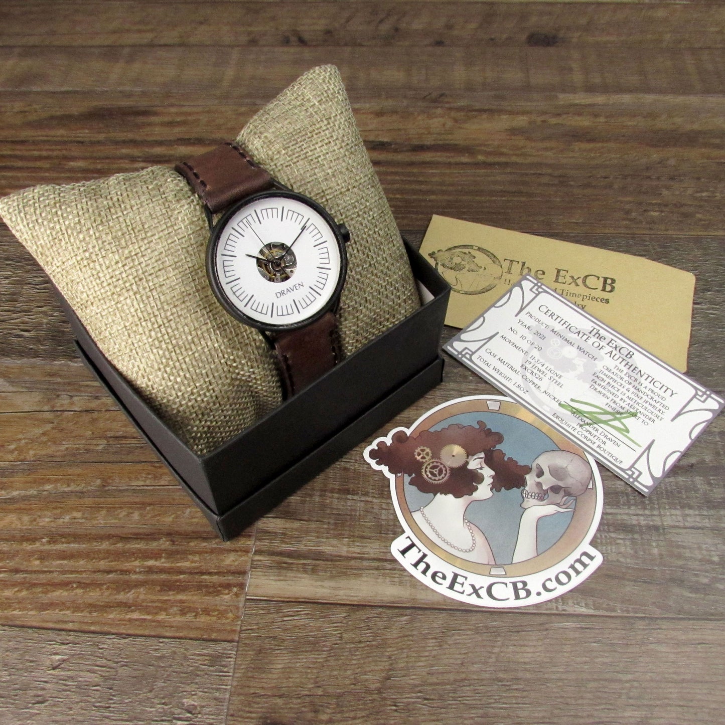 Reloj Monocromático Correa Marrón