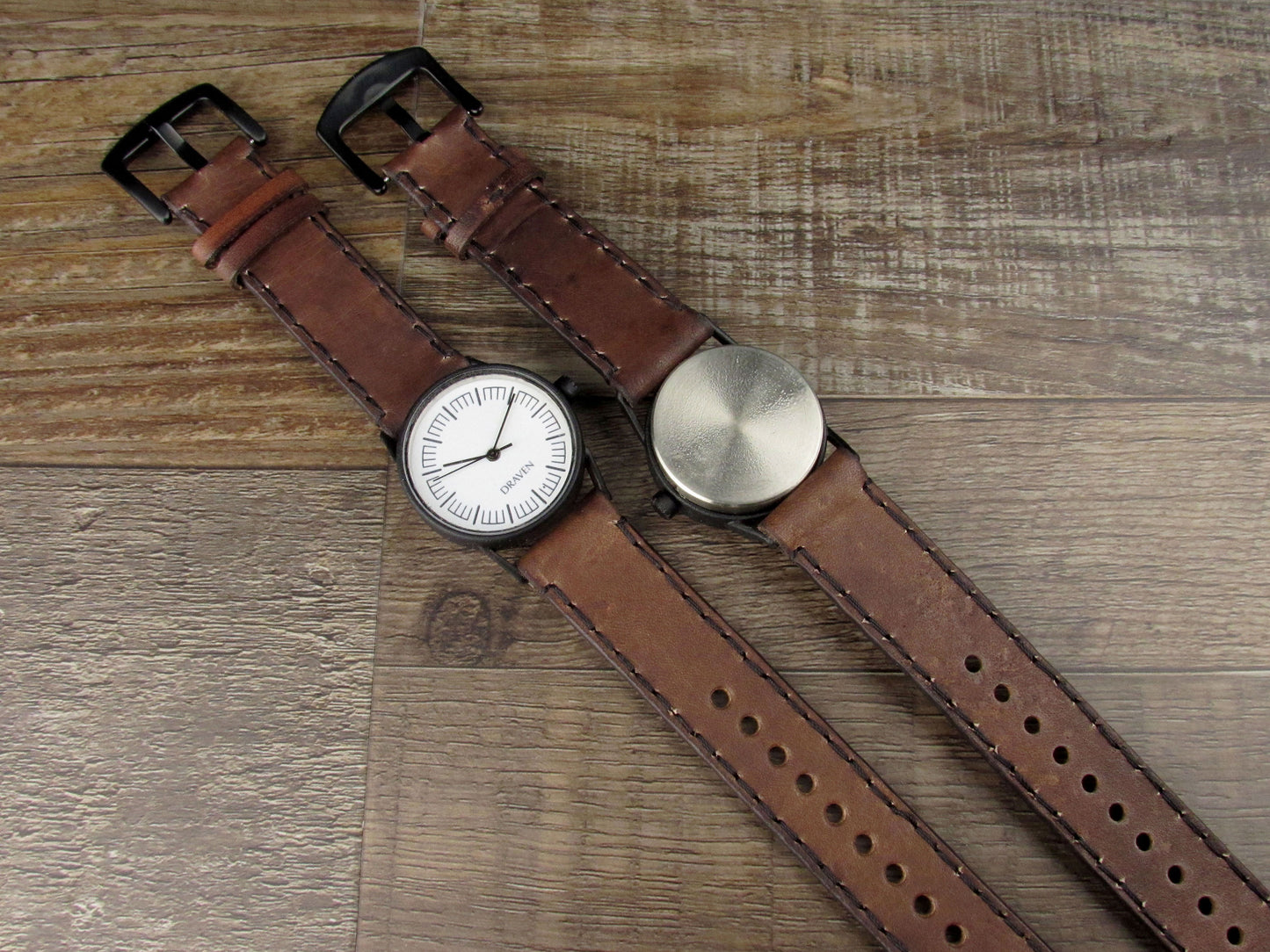 Small Monochromatic Watch Brown Strap