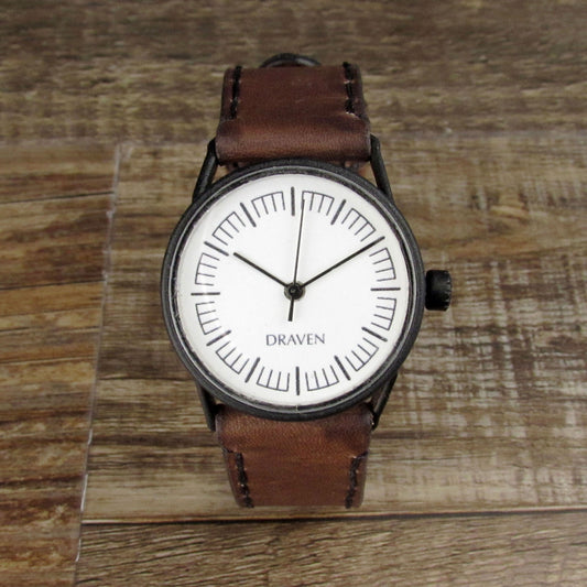 Small Monochromatic Watch Brown Strap