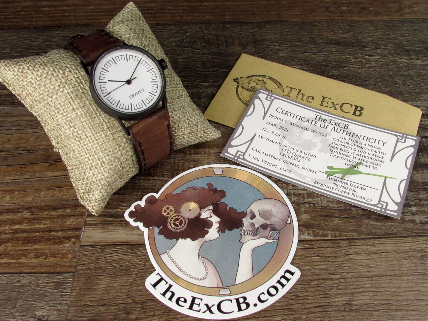 Reloj Monocromático Pequeño Correa Marrón