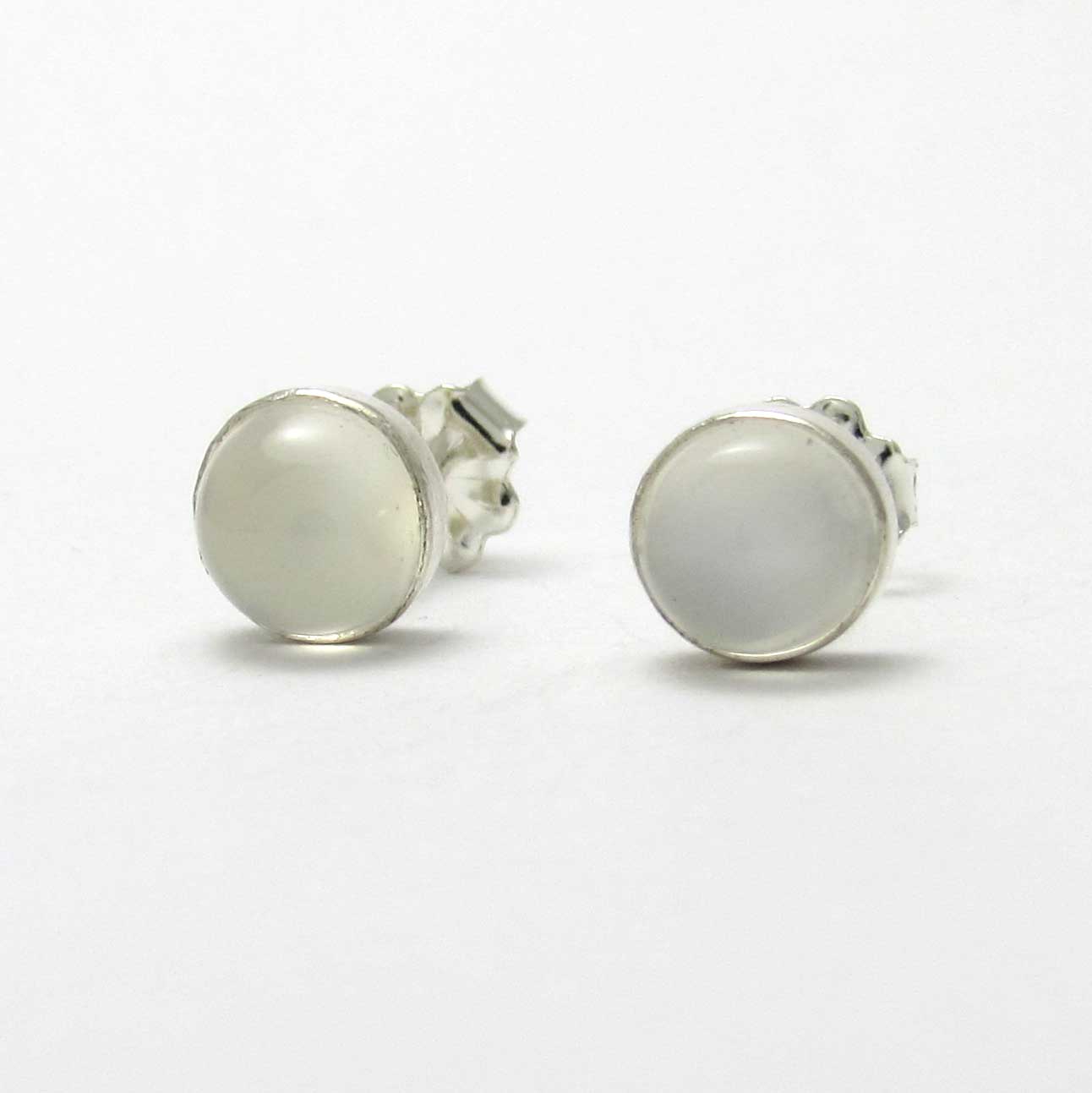 6mm Moonstone Stud Earrings - TheExCB