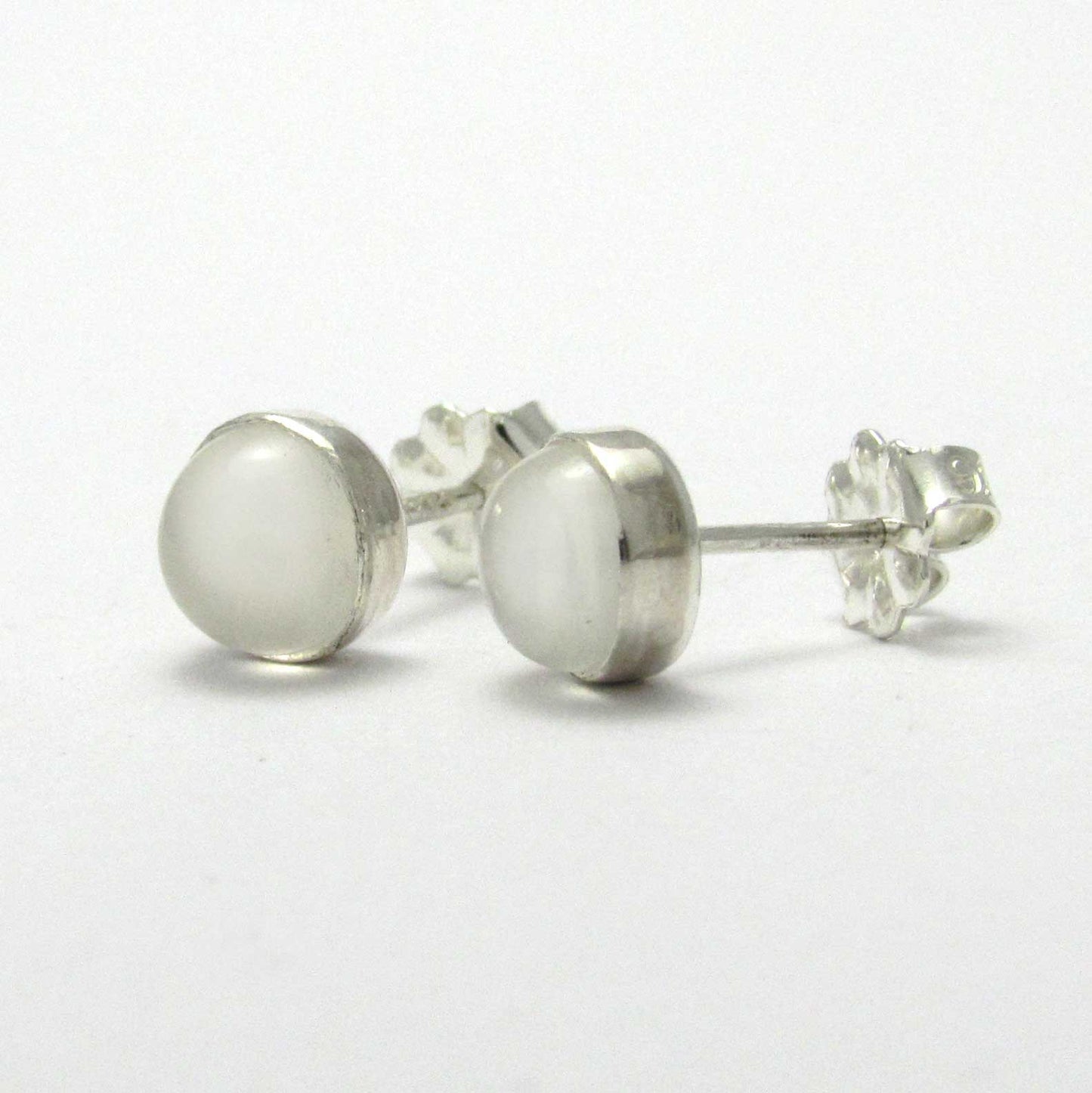 6mm Moonstone Stud Earrings - TheExCB