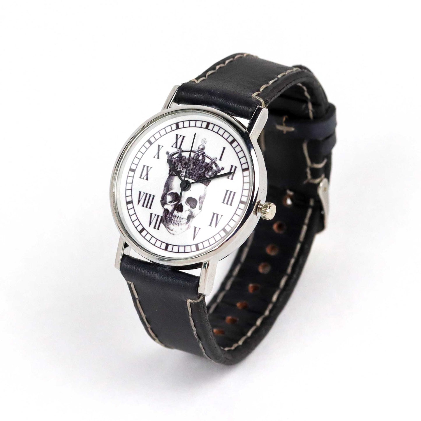 Skeleton King Wrist Watch With Black Band