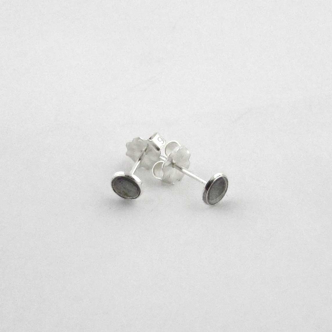 4mm Silver Cup Earrings - TheExCB