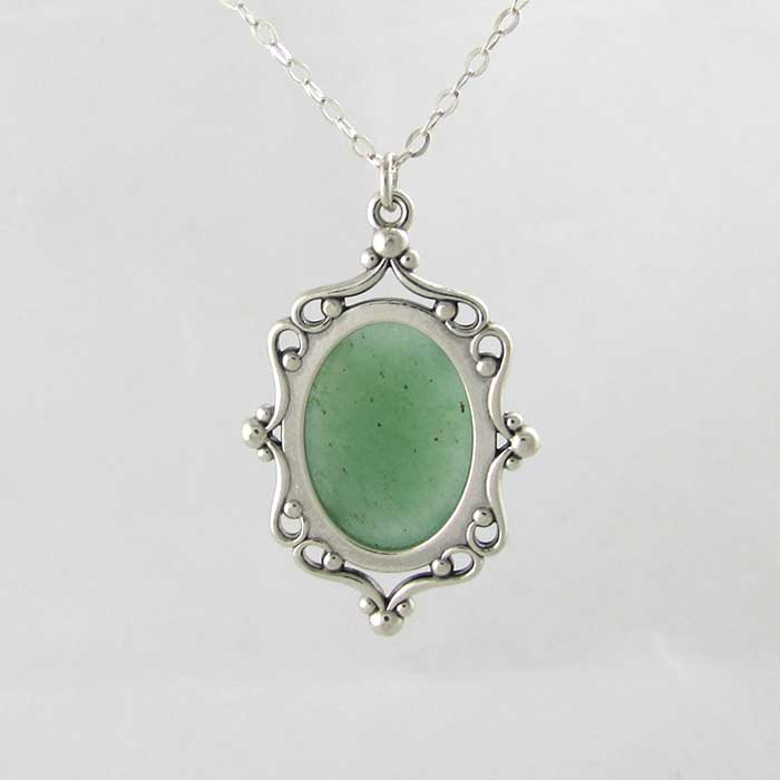 Aventurine Cameo Pendant - TheExCB