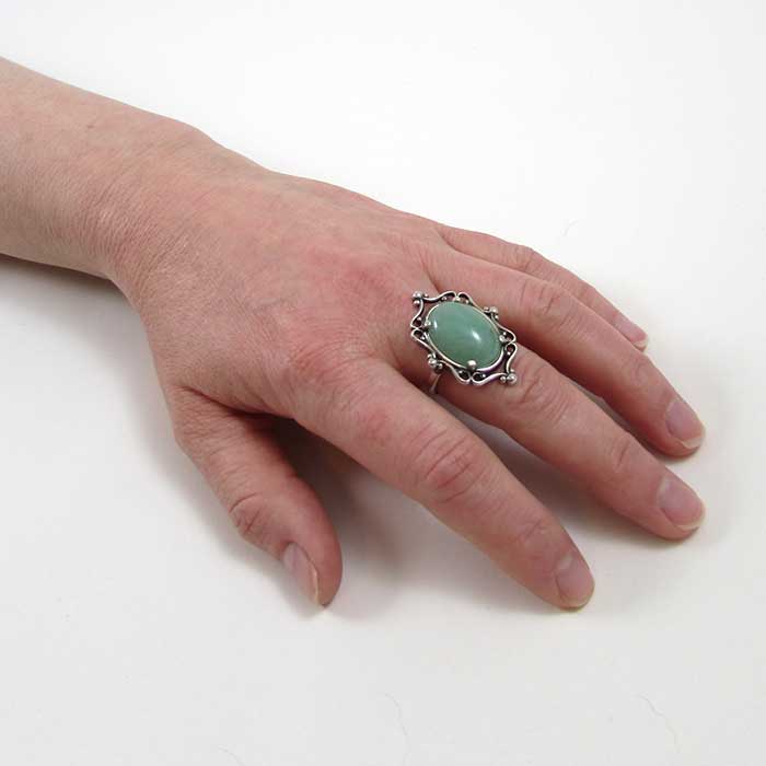 Aventurine Cameo Ring - TheExCB