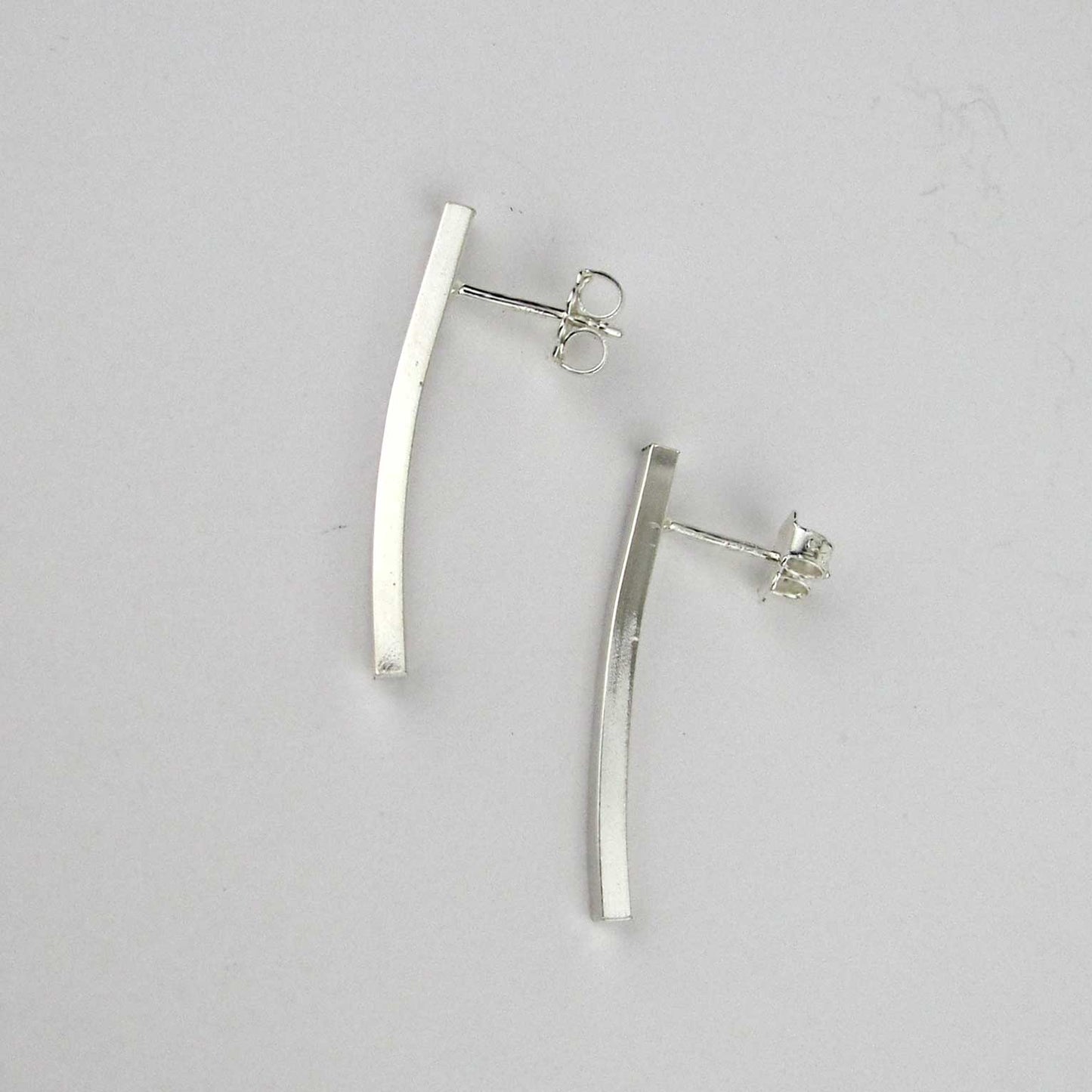 Silver Bar Earrings - TheExCB