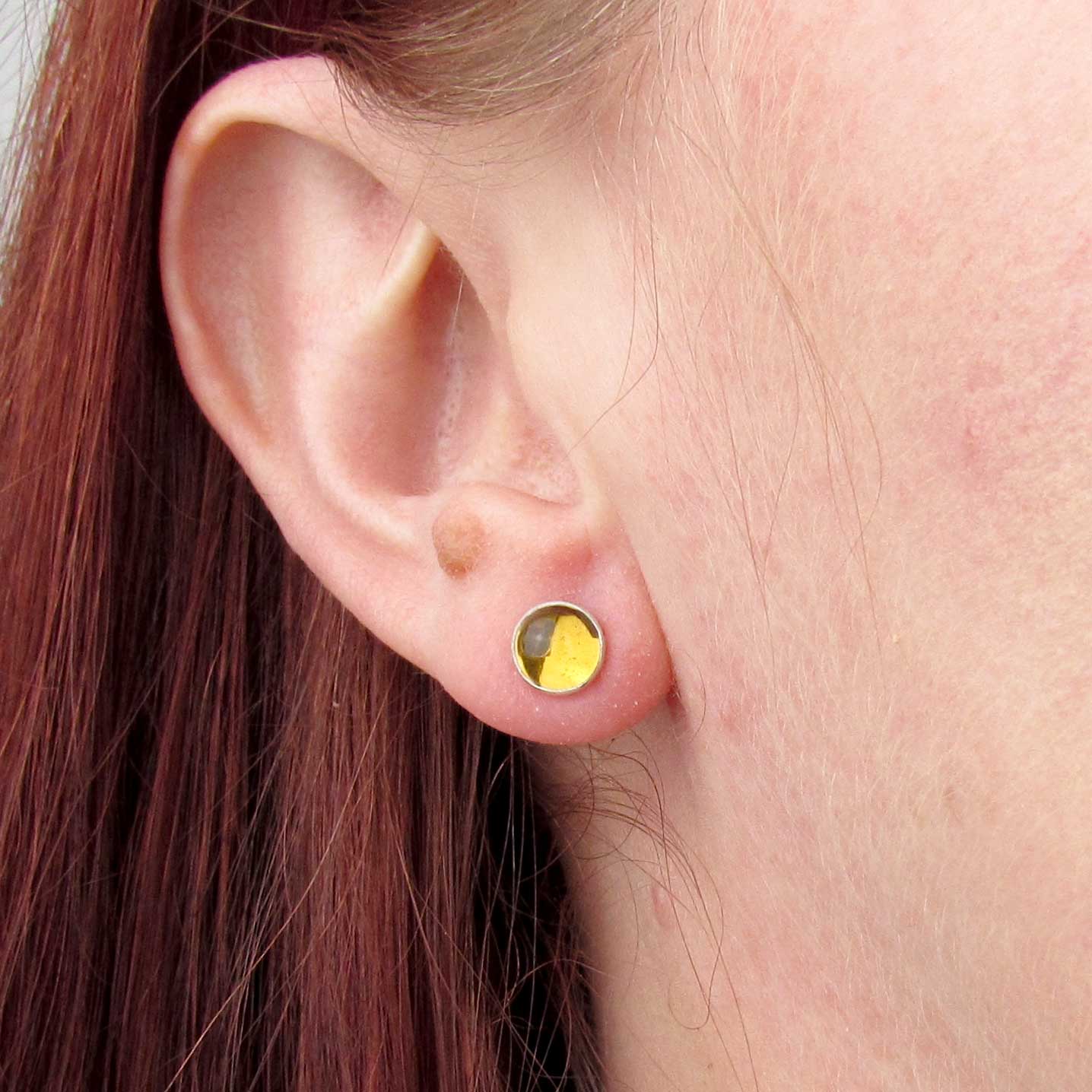 6mm Citrine Stud Earrings - TheExCB