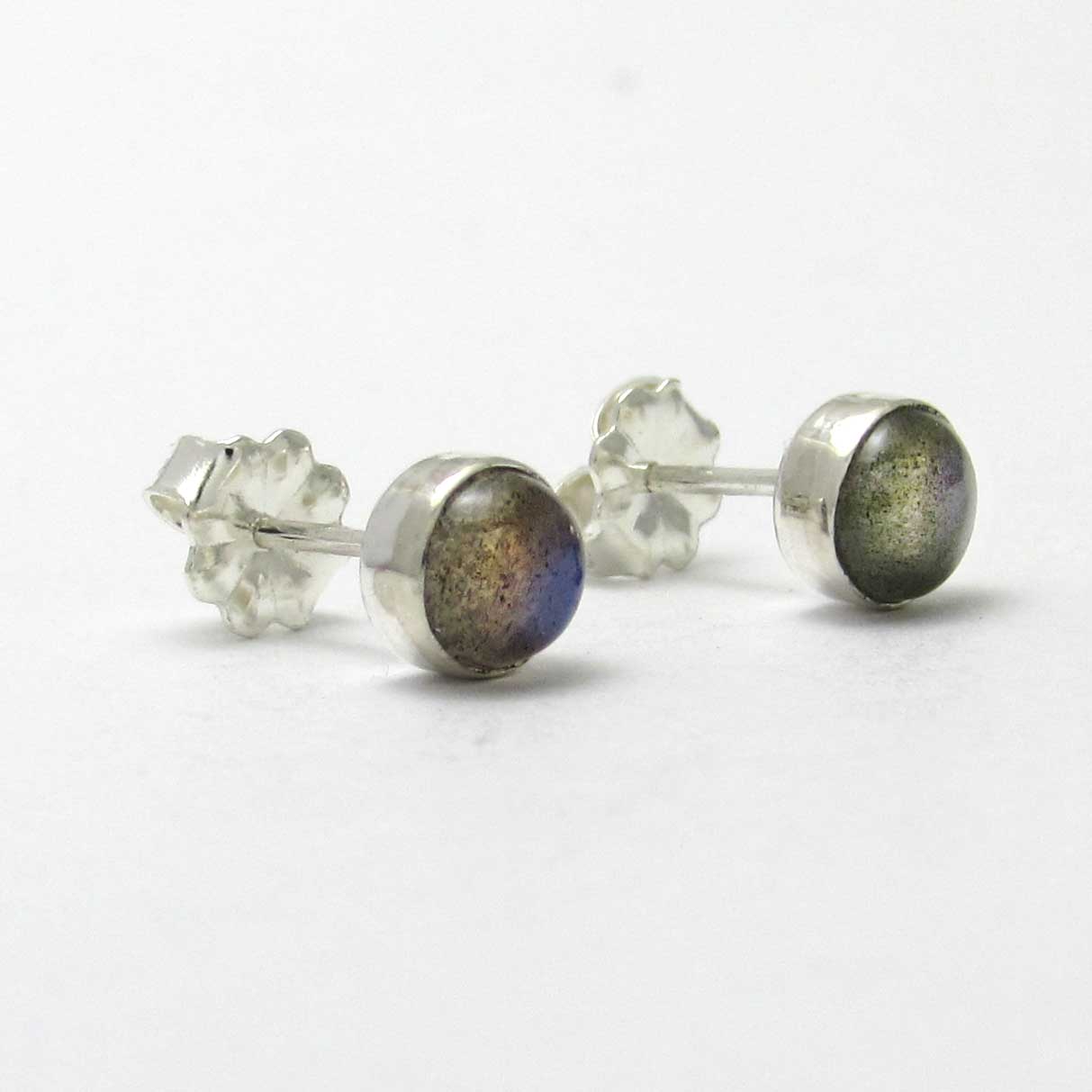 5mm Labradorite Stud Earrings - TheExCB