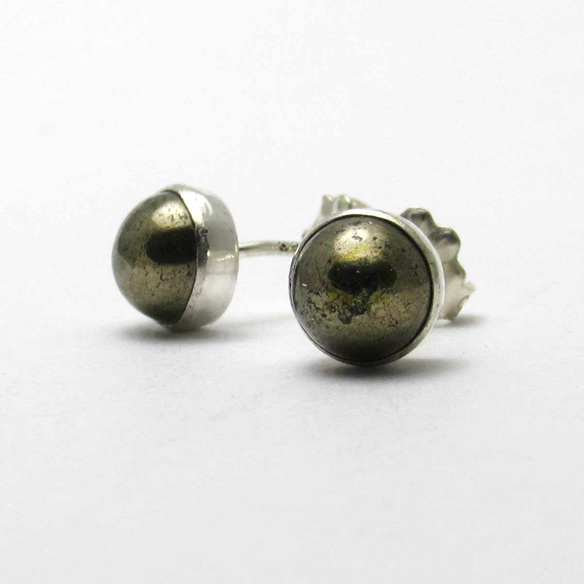 6mm Pyrite Stud Earrings - TheExCB