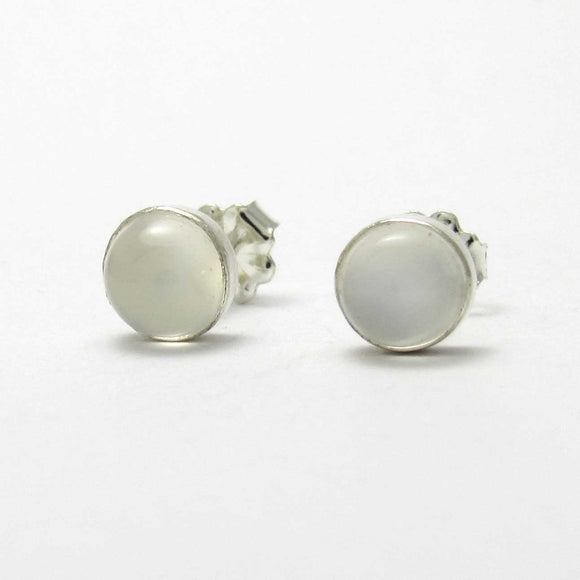 Hexagon Moonstone Stud Earrings - Semi Precious Gemstone | EIGHTMOON –  EIGHTMOON Store