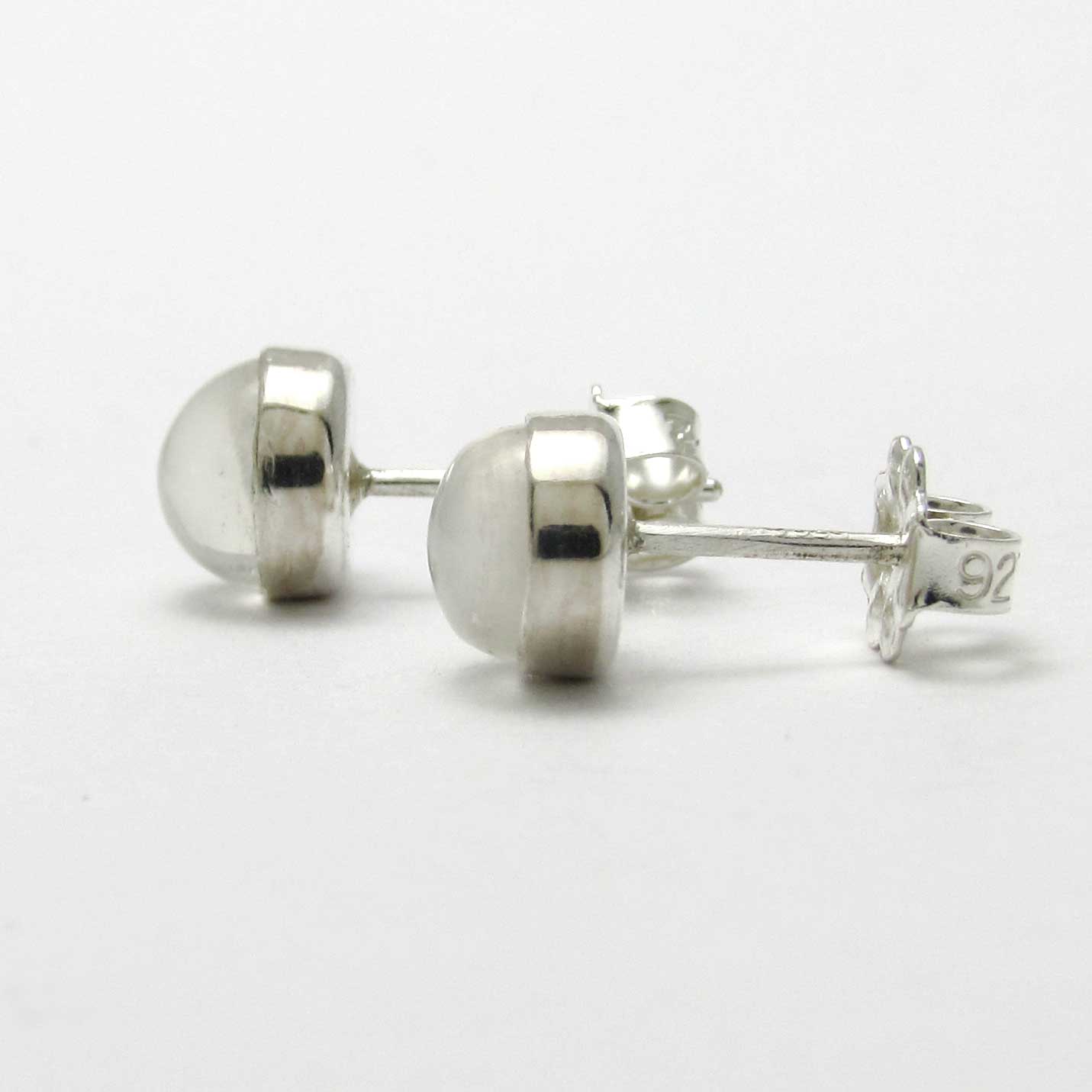 6mm Moonstone Stud Earrings - TheExCB