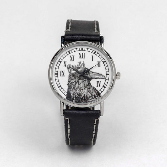 Raven Wrist Watch with black strap