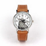 Raven King dial wrist watch with brown strap