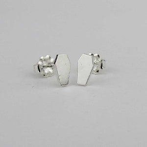 Silver Coffin Earrings - TheExCB